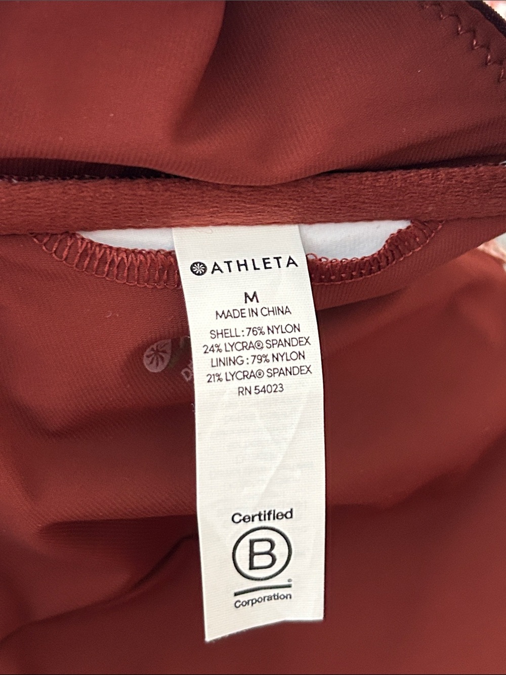 Athleta • NWT Aqualuxe Batik Bandeau Bikini Top Dried Cinnamon Size Medium - Picture 5 of 15